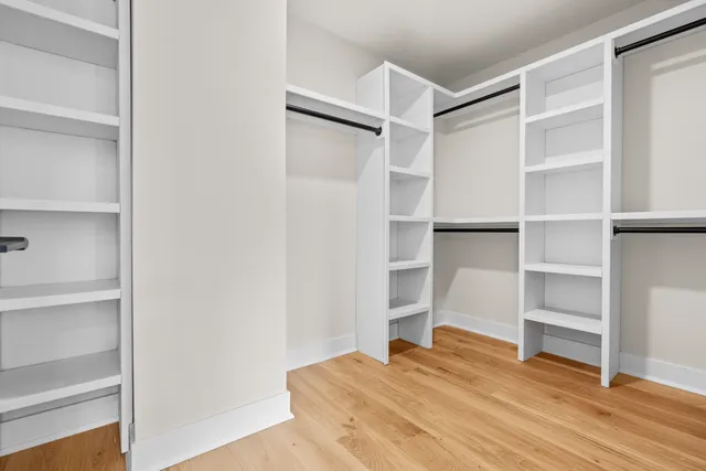 a room with walk in closet
