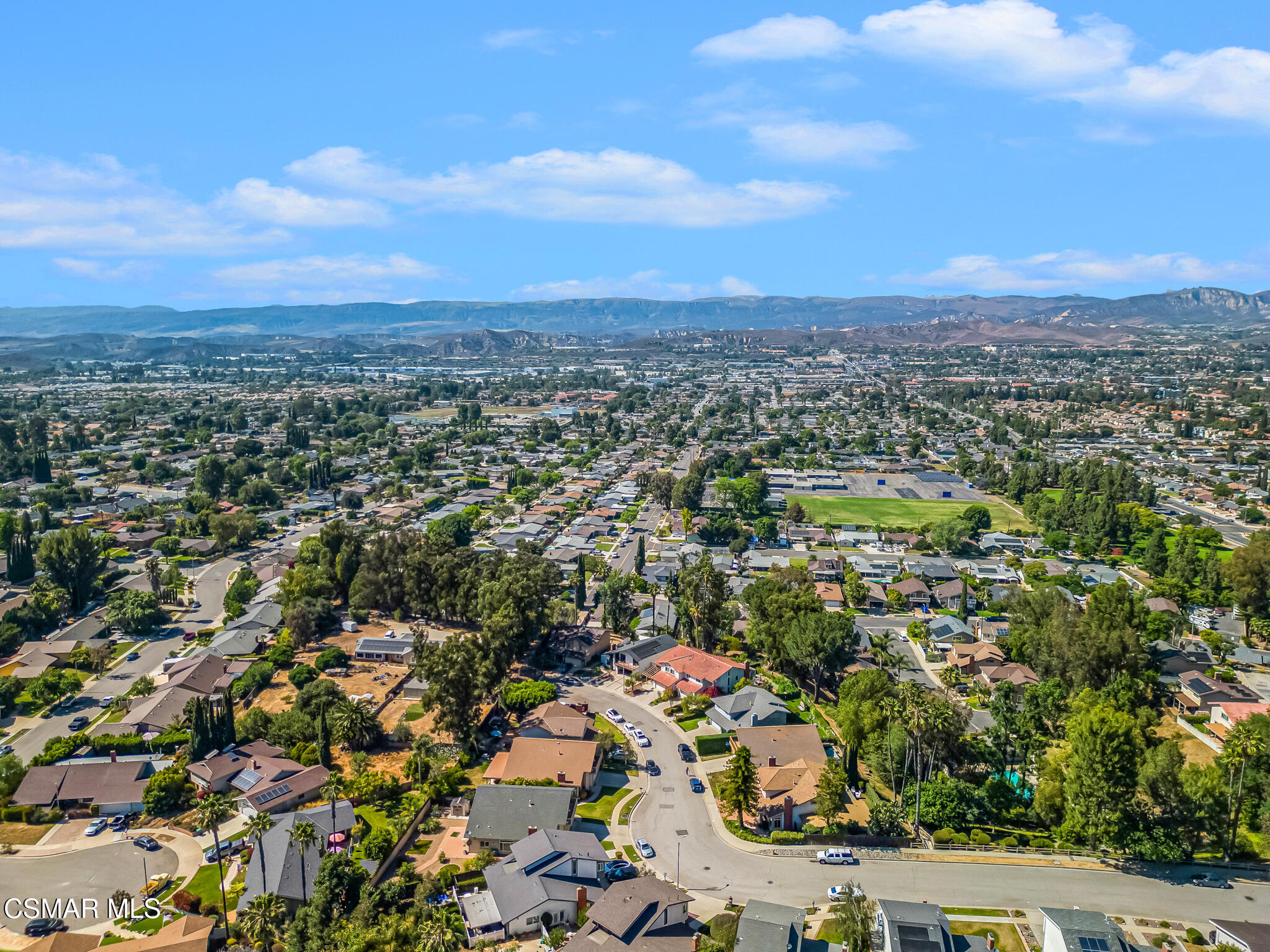 837 Hillview Circle Simi Valley, CA 93065 - Photo 35 of 37 an aerial view of residential houses with city view