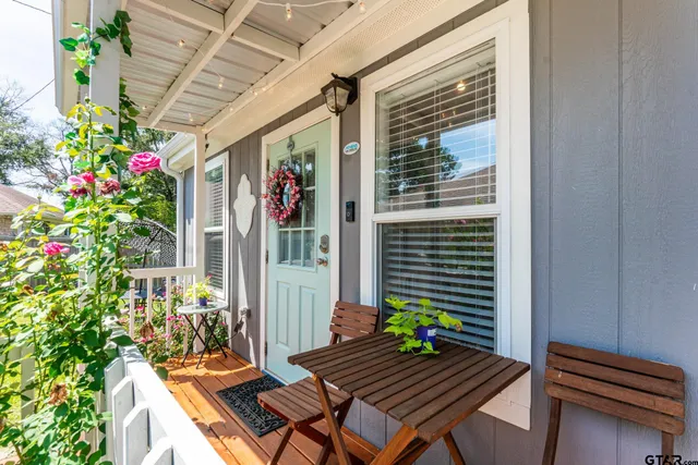 a view of front door and living room