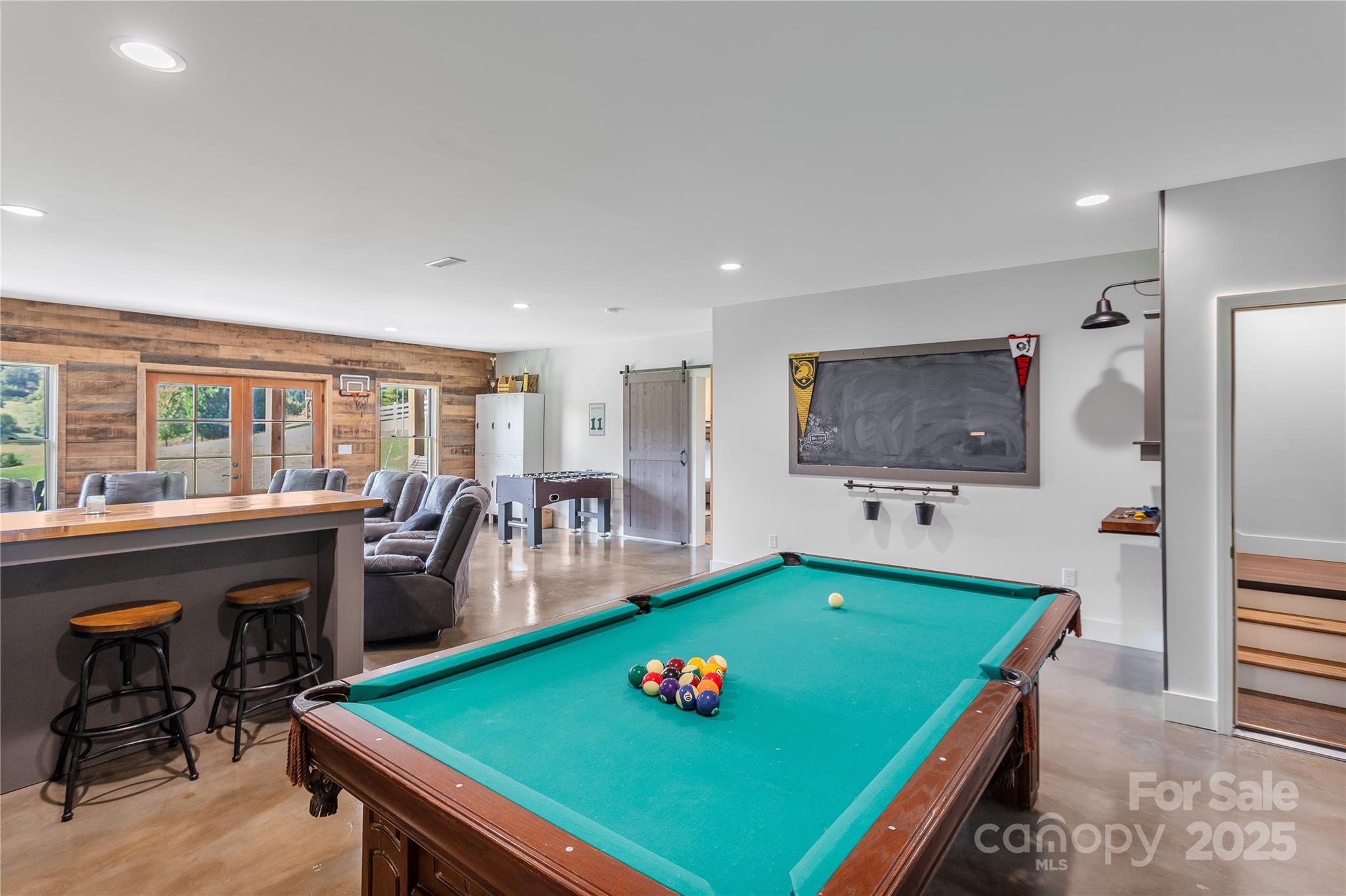 100 Kinloch Lane Clyde, NC 28721 - Photo 26 of 39 a room with furniture pool table and flat screen tv