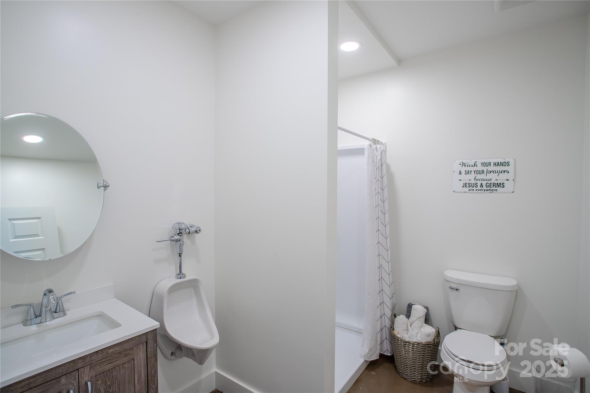 100 Kinloch Lane Clyde, NC 28721 - Photo 32 of 39 a bathroom with a toilet a sink and mirror