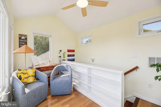 an aerial view of a house with outdoor space