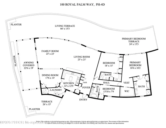 $12,500,000 | 100 Royal Palm Way, Unit PH4, Palm Beach, FL 33480
