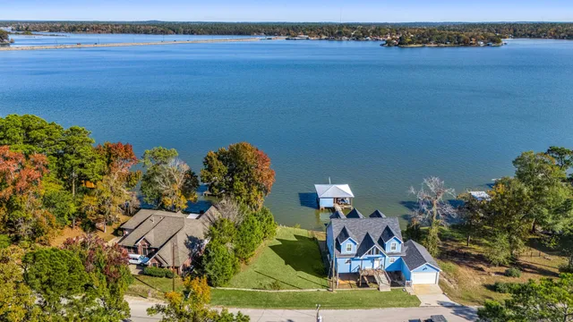 a view of an ocean and city