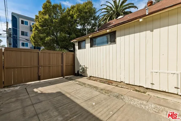 a backyard of a house