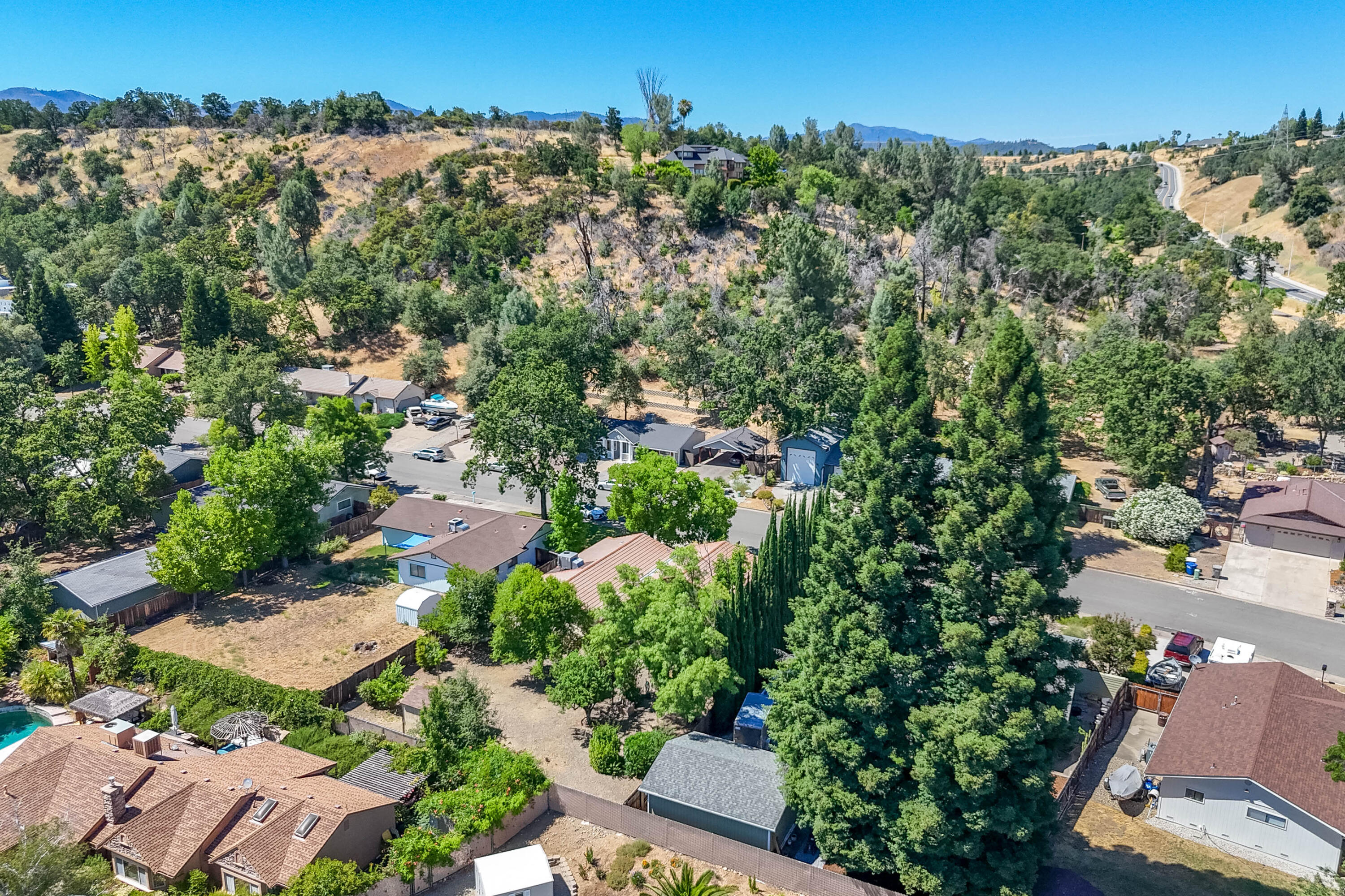 2285 Snow Lane Redding, CA 96003 - Photo 44 of 45 an aerial view of a houses with yard