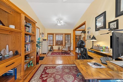 1654 Myers Chapel Road Hayesville, NC 28904 - Photo 21 of 60 a bed room with furniture and a flat screen tv