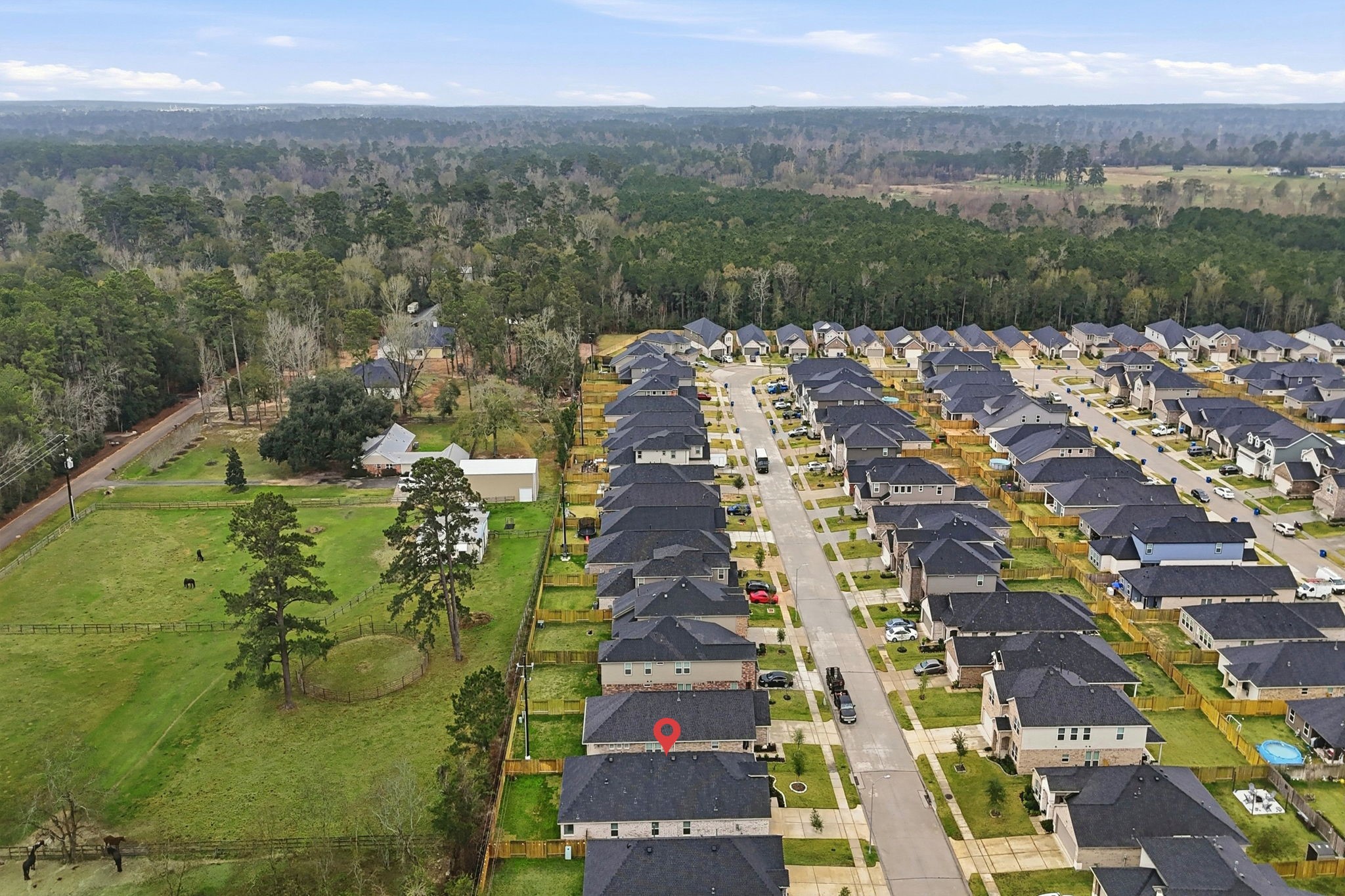 27146 Grey Fox Run Magnolia, TX 77354 - Photo 43 of 44 an aerial view of residential houses with outdoor space