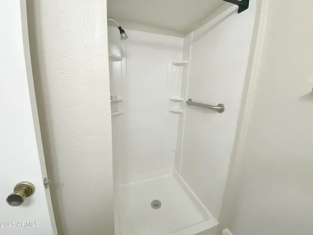 a bathroom with a tub
