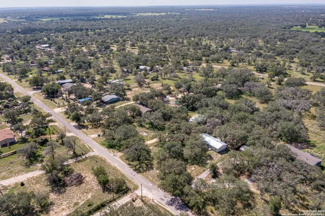 an aerial view of a houses