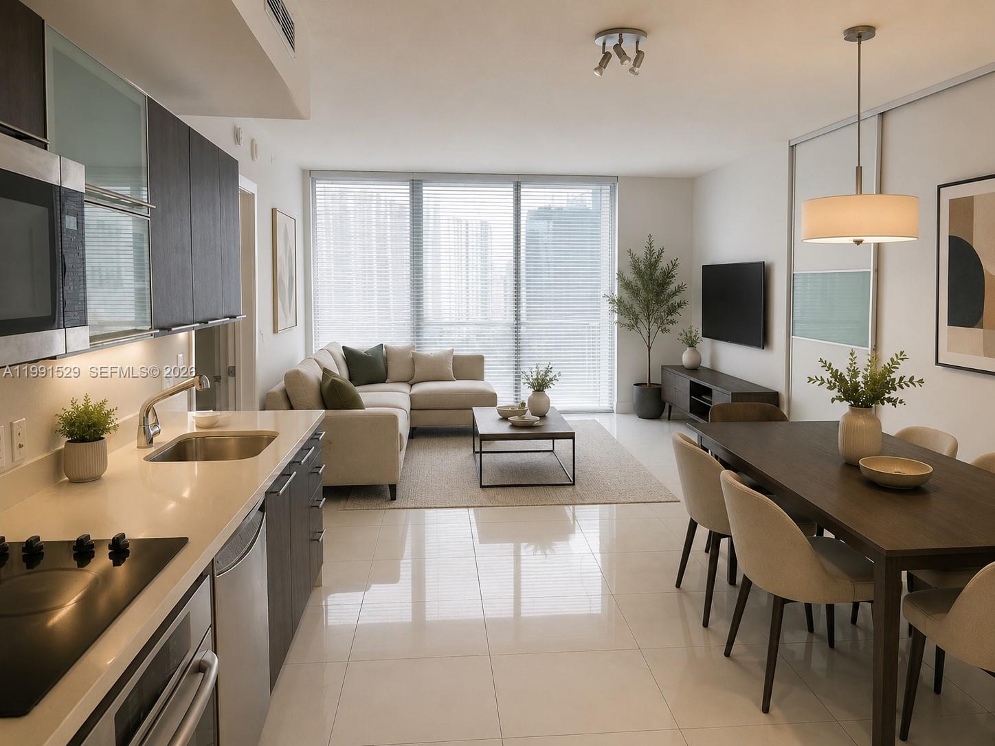 90 Southwest 3rd Street, Unit 3610 Miami, FL 33130 - Photo 3 of 40 living area virtually staged