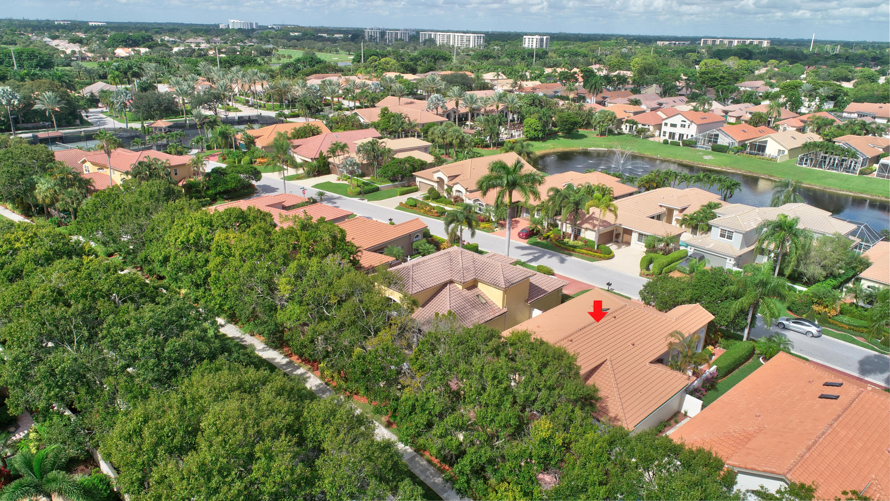6286 Northwest 23rd Road Boca Raton, FL 33434 - Photo 36 of 44 an aerial view of residential houses with outdoor space and lake view