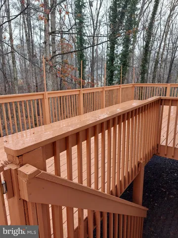 a view of a wooden deck
