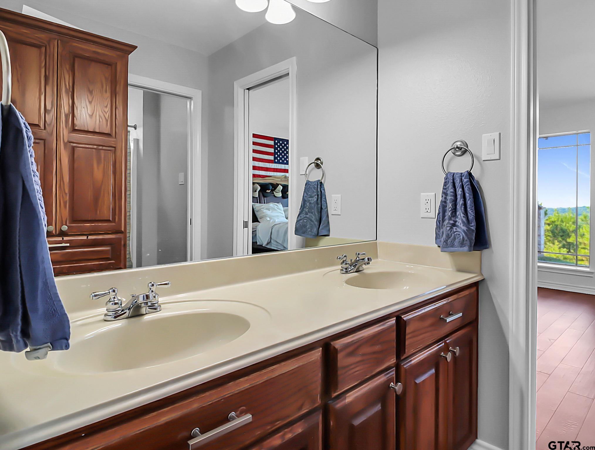 307 Roesch Road Hallsville, TX 75650 - Photo 26 of 40 a bathroom with a sink and a mirror