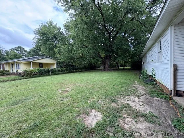 a house view with a garden space