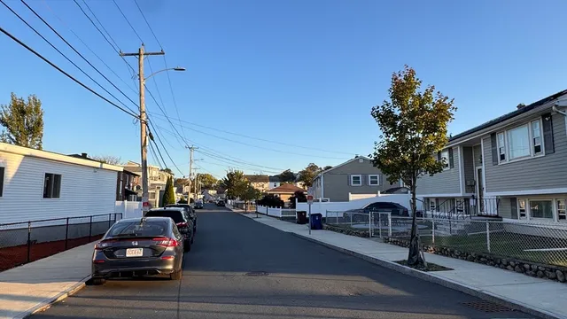 a car parked on the side of a street