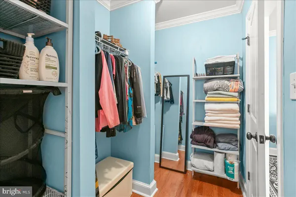 a view of a walk in closet