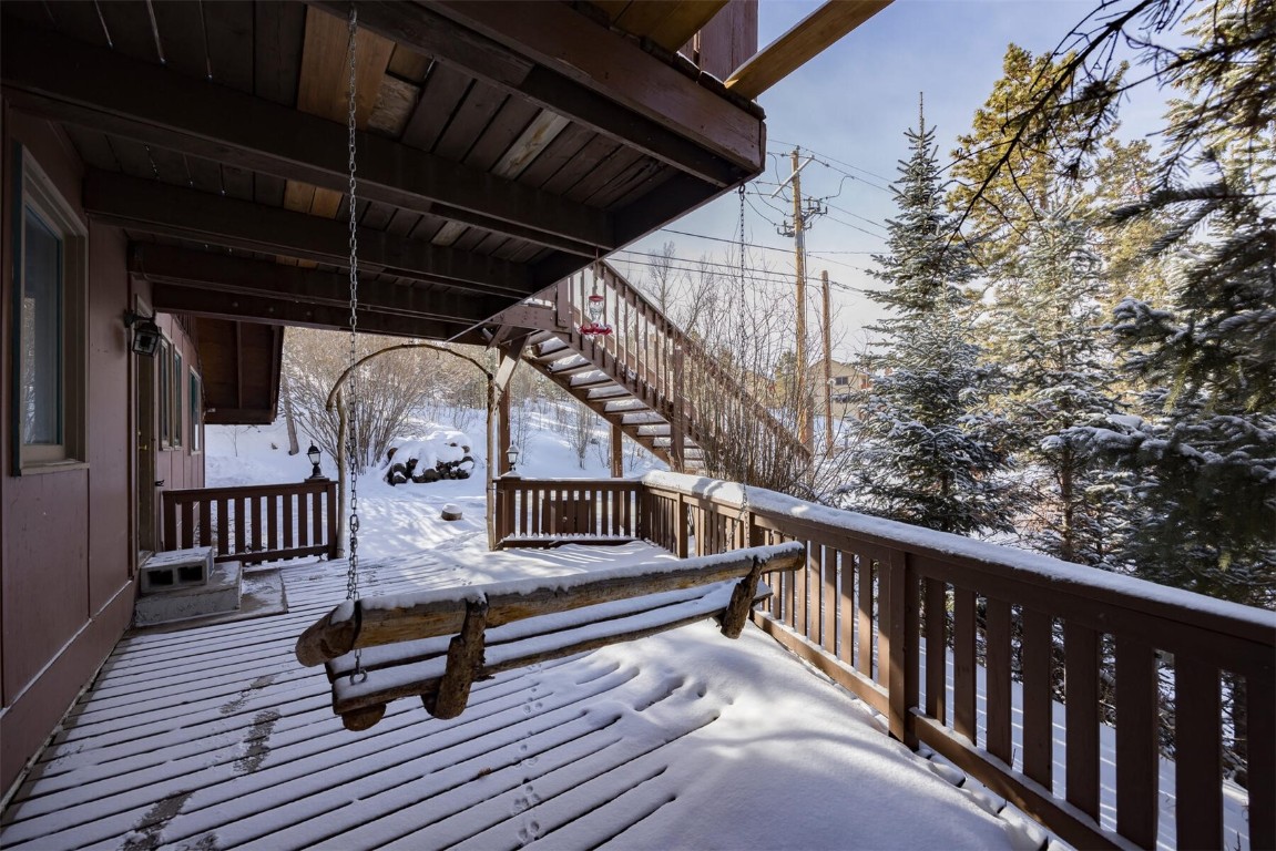 200 Evergreen Road Dillon, CO 80435 - Photo 3 of 35 a view of deck with wooden floor and outdoor seating