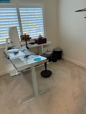 a view of workspace with a window