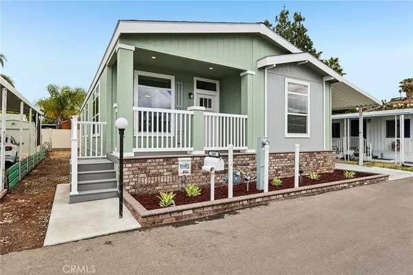 front view of a house with a porch