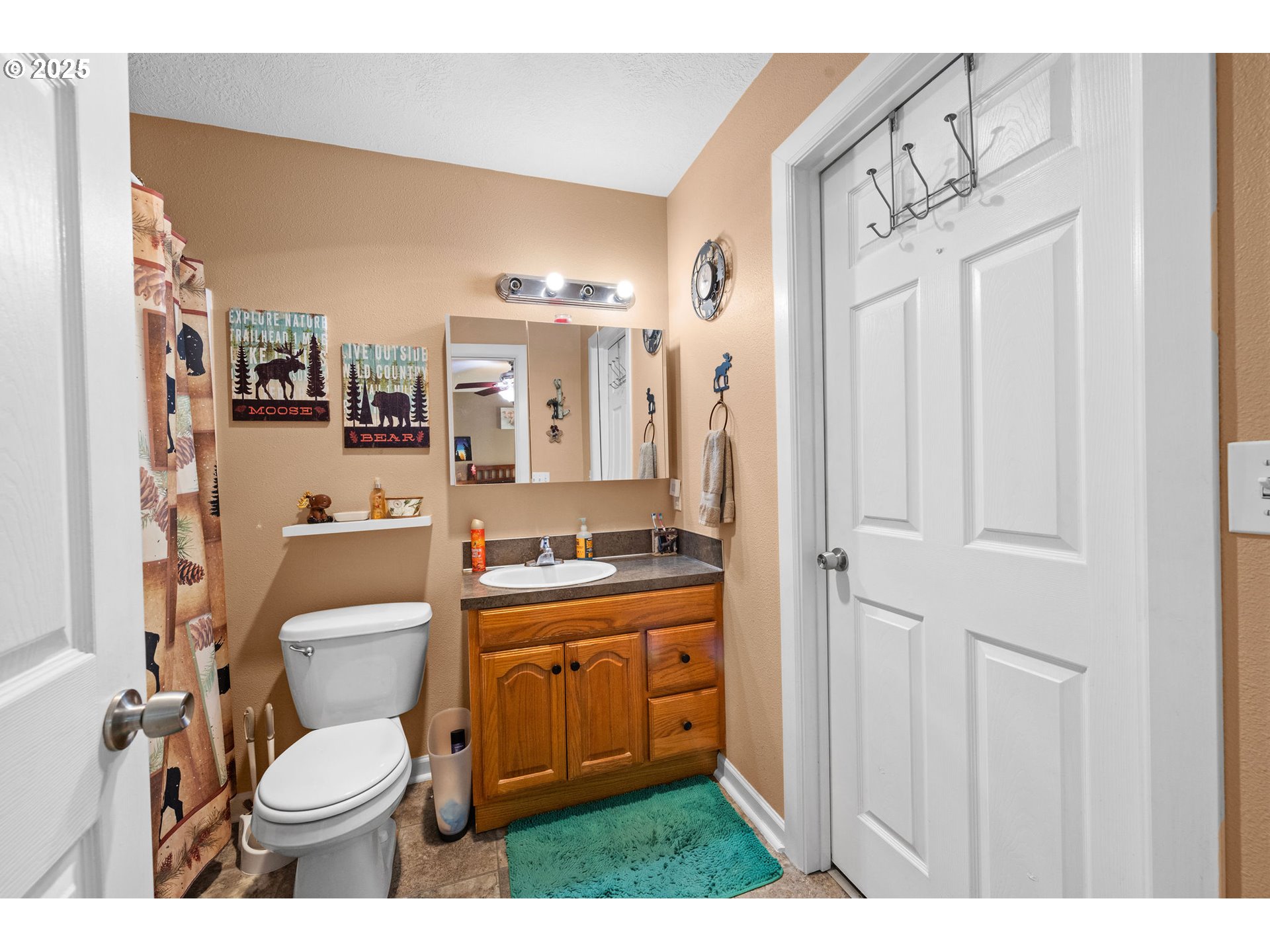 1390 Swedetown Road Clatskanie, OR 97016 - Photo 16 of 42 a bathroom with a toilet sink shower and mirror