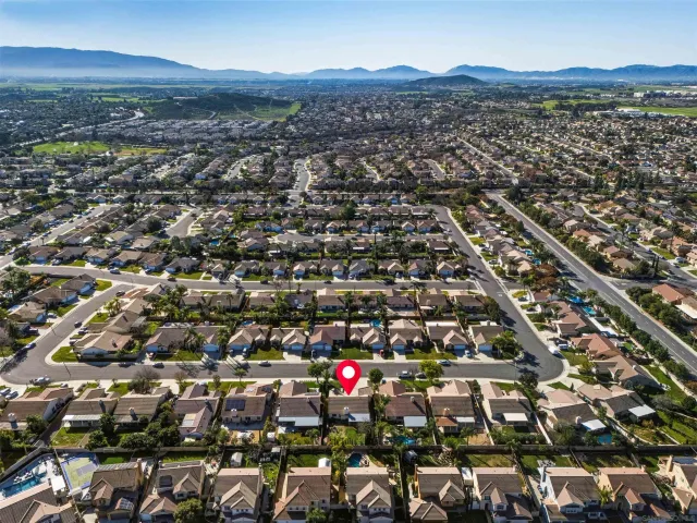 an aerial view of multiple house