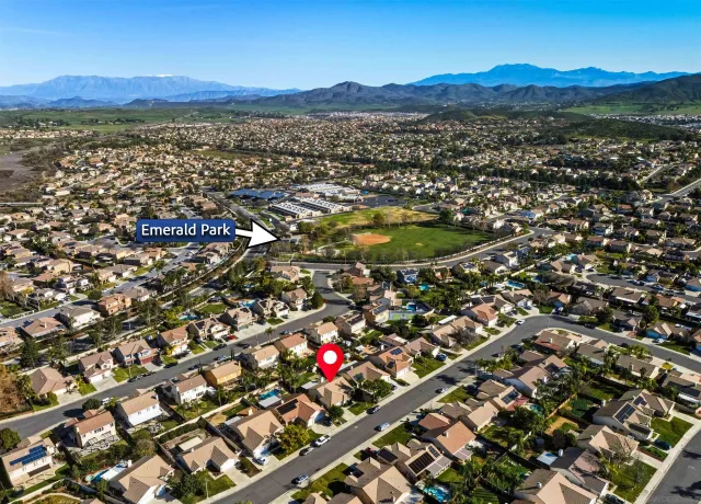 a view of city and mountain