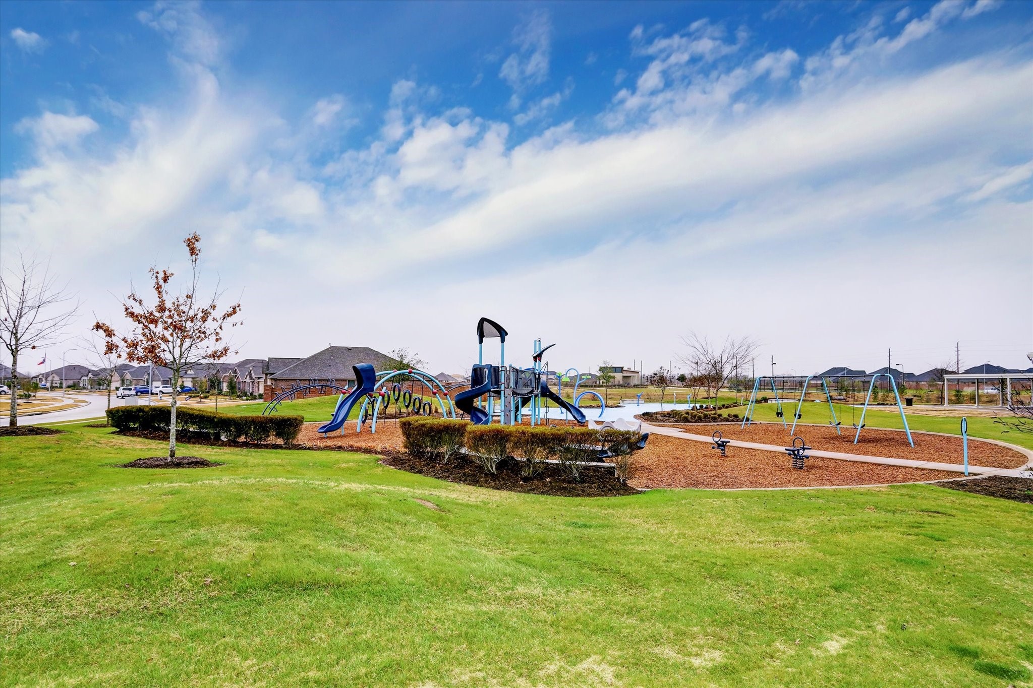 17218 Roxburgh Lake Lane Hockley, TX 77447 - Photo 36 of 36 a backyard of a house with table and chairs