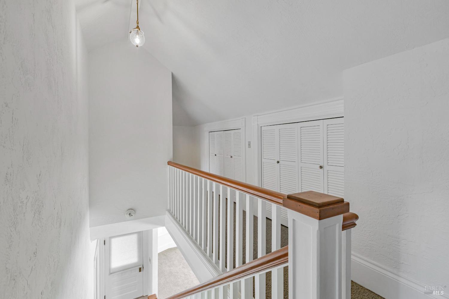 29 Frances Street San Rafael, CA 94901 - Photo 27 of 48 Hallway to front upper bedrooms. Extra storage closets in the hallway.