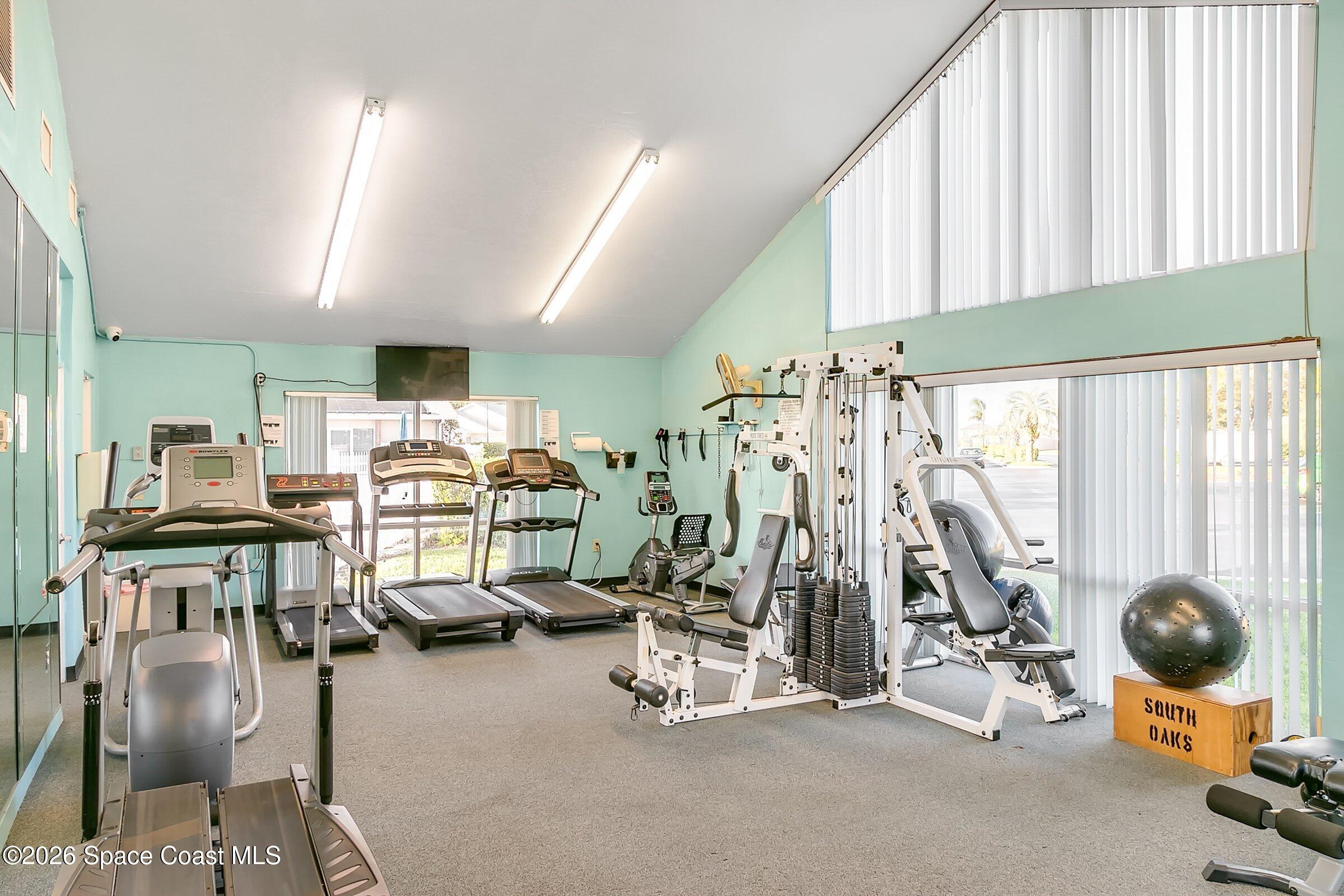 934 South Fork Circle Melbourne, FL 32901 - Photo 39 of 60 a view of a room with gym equipment