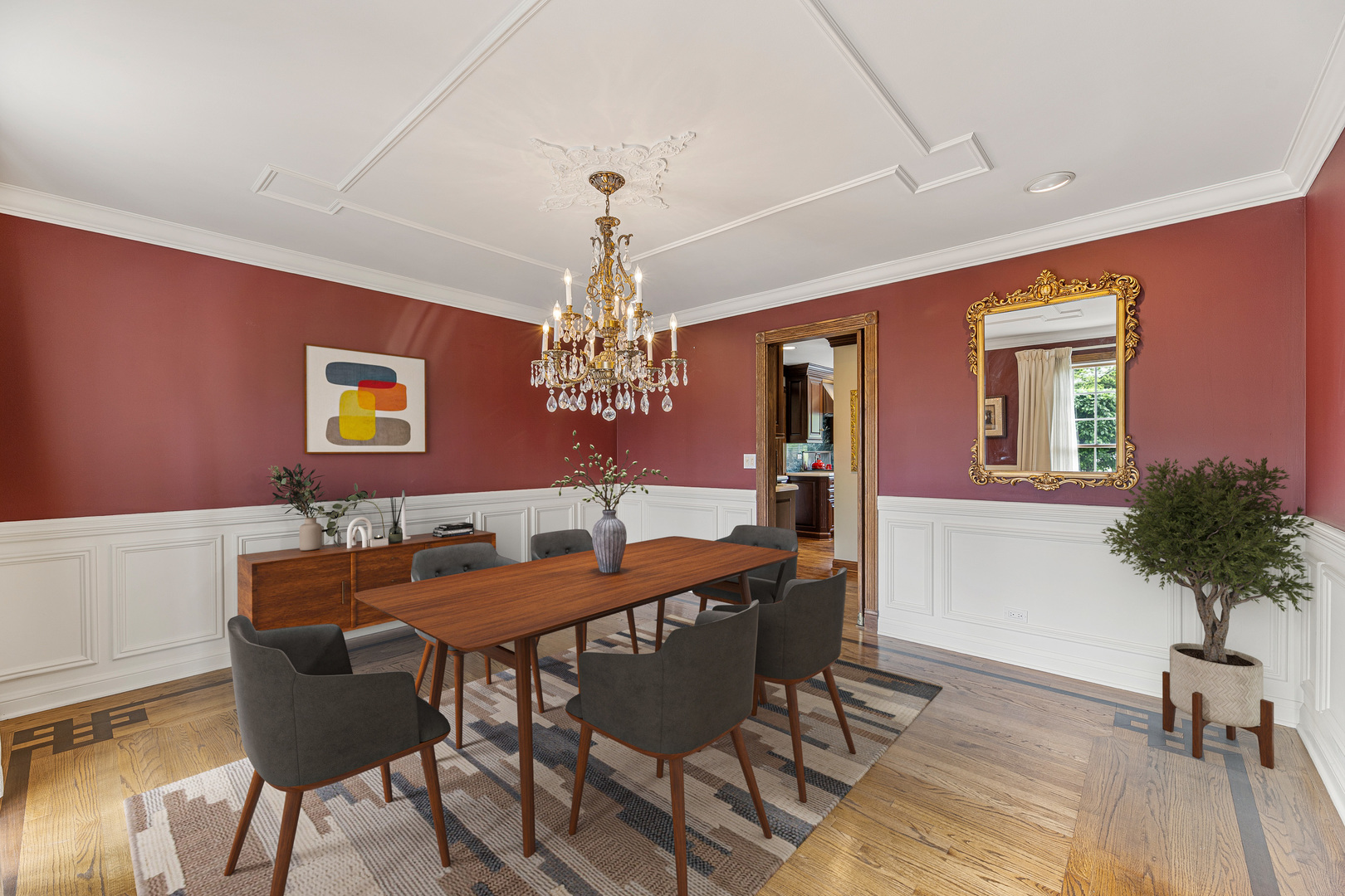 2308 Indian Ridge Drive Glenview, IL 60026 - Photo 18 of 60 a view of a dining room with furniture and chandelier