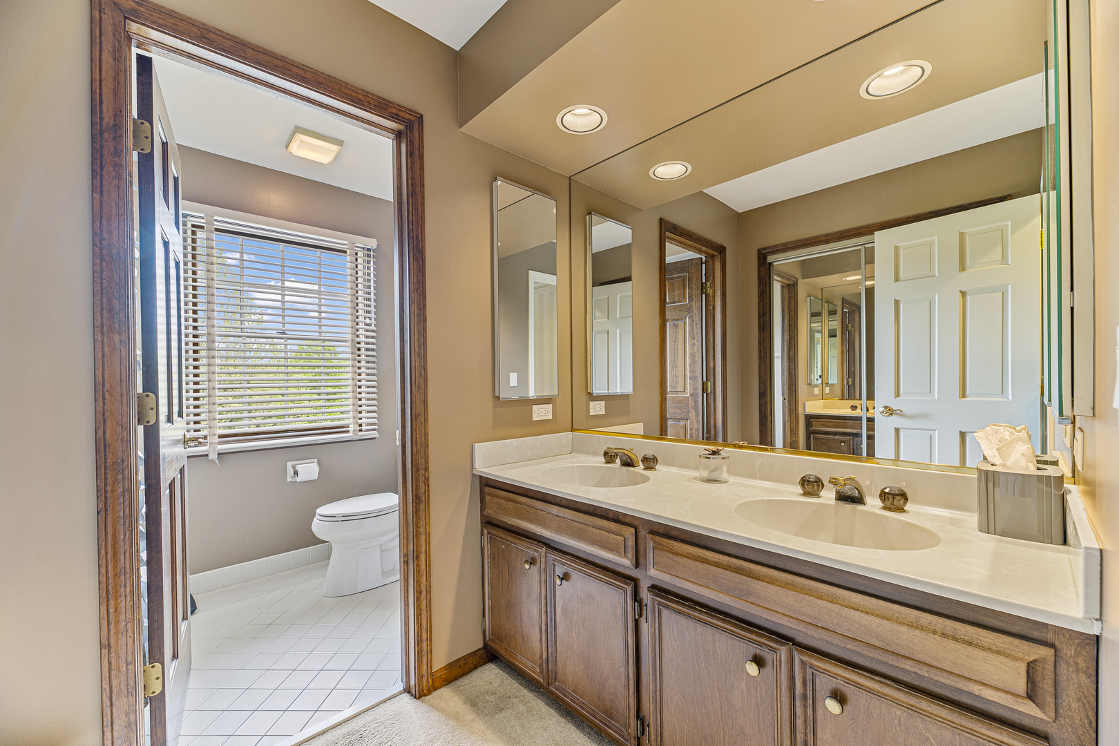 2308 Indian Ridge Drive Glenview, IL 60026 - Photo 33 of 60 a bathroom with a sink double vanity and a shower