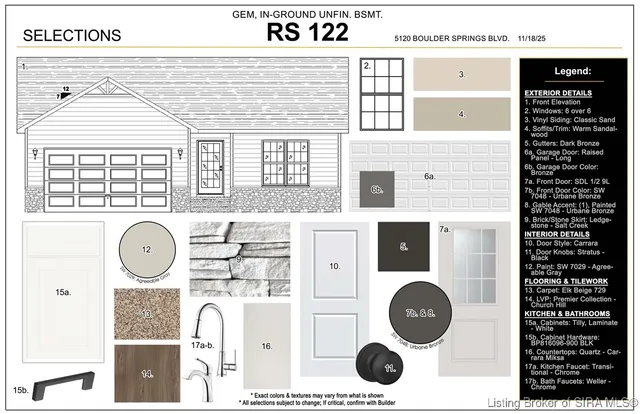 $352,900 | 5120-lot 122 Boulder Springs Boulevard, Charlestown, IN 47111