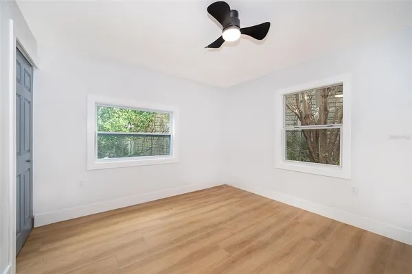 an empty room with a window