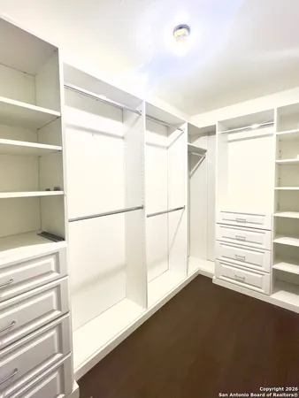 a view of a walk in closet