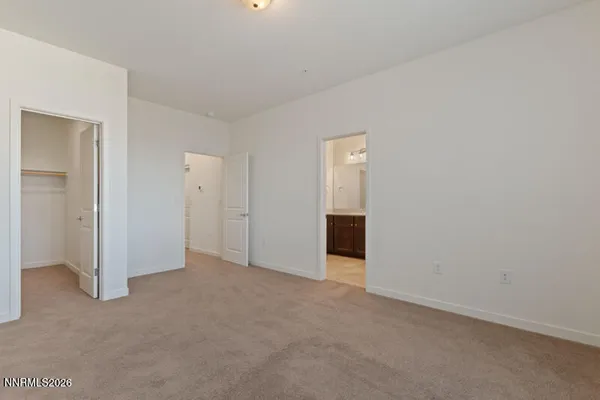 an empty room with an entryway
