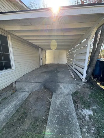 a backyard of a house