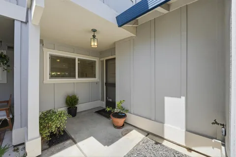 a view of a entryway door front of house