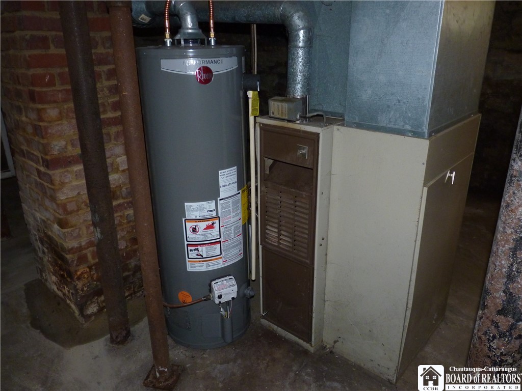 70 Pershing Avenue Jamestown, NY 14701 - Photo 33 of 34 Furnace and hot water tank for lower unit