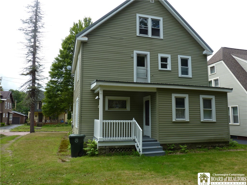 70 Pershing Avenue Jamestown, NY 14701 - Photo 7 of 34 Rear of the home with doorway to the lower apartme