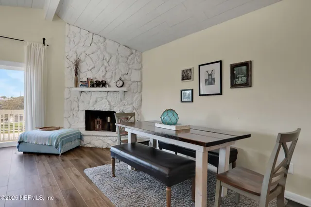 a city view with tall buildings