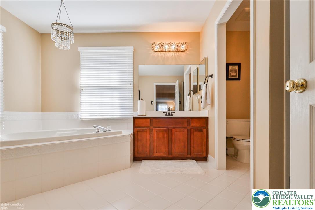 1991 Autumn Ridge Road Lower Macungie Township, PA 18062 - Photo 59 of 71 a spacious bathroom with a tub sink and mirror