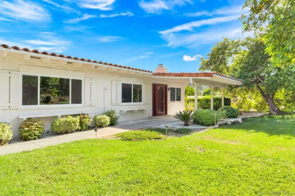 a view of a house with a patio