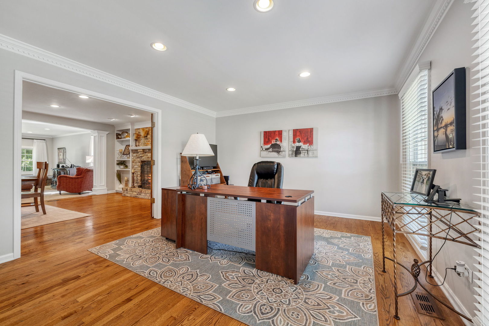 453 Brighton Drive Wheaton, IL 60189 - Photo 21 of 40 a view of a workspace with furniture and a window