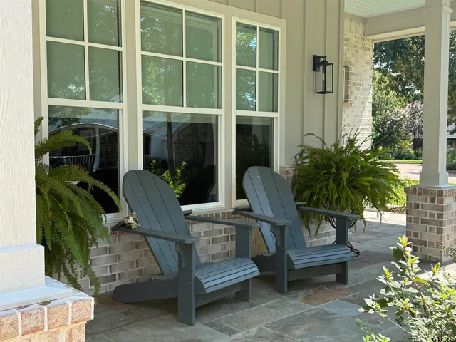 a view of outdoor space with seating area and furniture