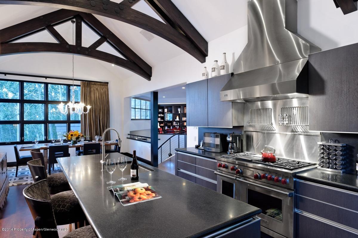 416 Moore Drive Aspen, CO 81611 - Photo 17 of 28 a kitchen with stainless steel appliances granite countertop a stove and a refrigerator