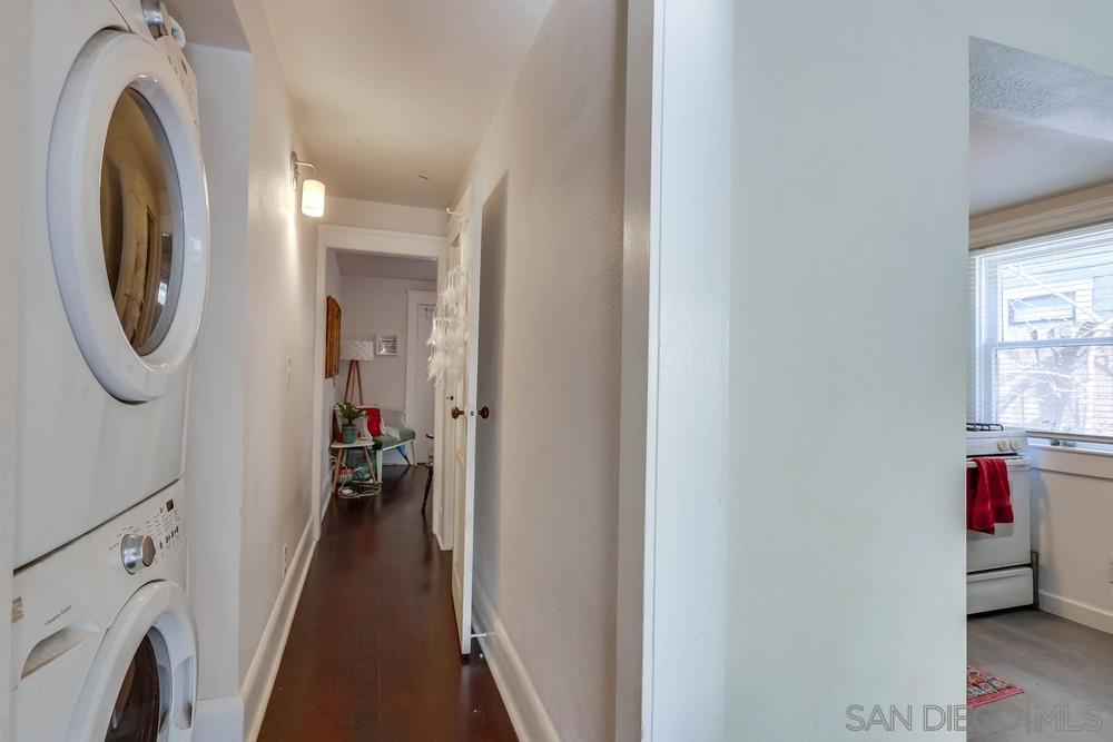 2525 E Street San Diego, CA 92102 - Photo 24 of 46 a view of a hallway with washer and dryer
