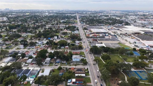 an aerial view of city
