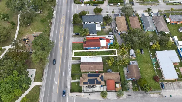 an aerial view of multiple house