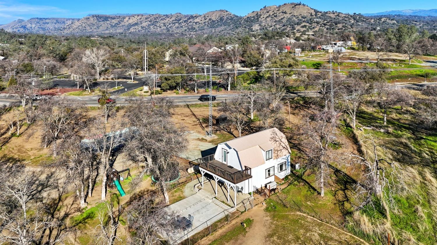 29696 Auberry Road Prather, CA 93651 - Photo 31 of 34 an aerial view of residential house with outdoor space and trees